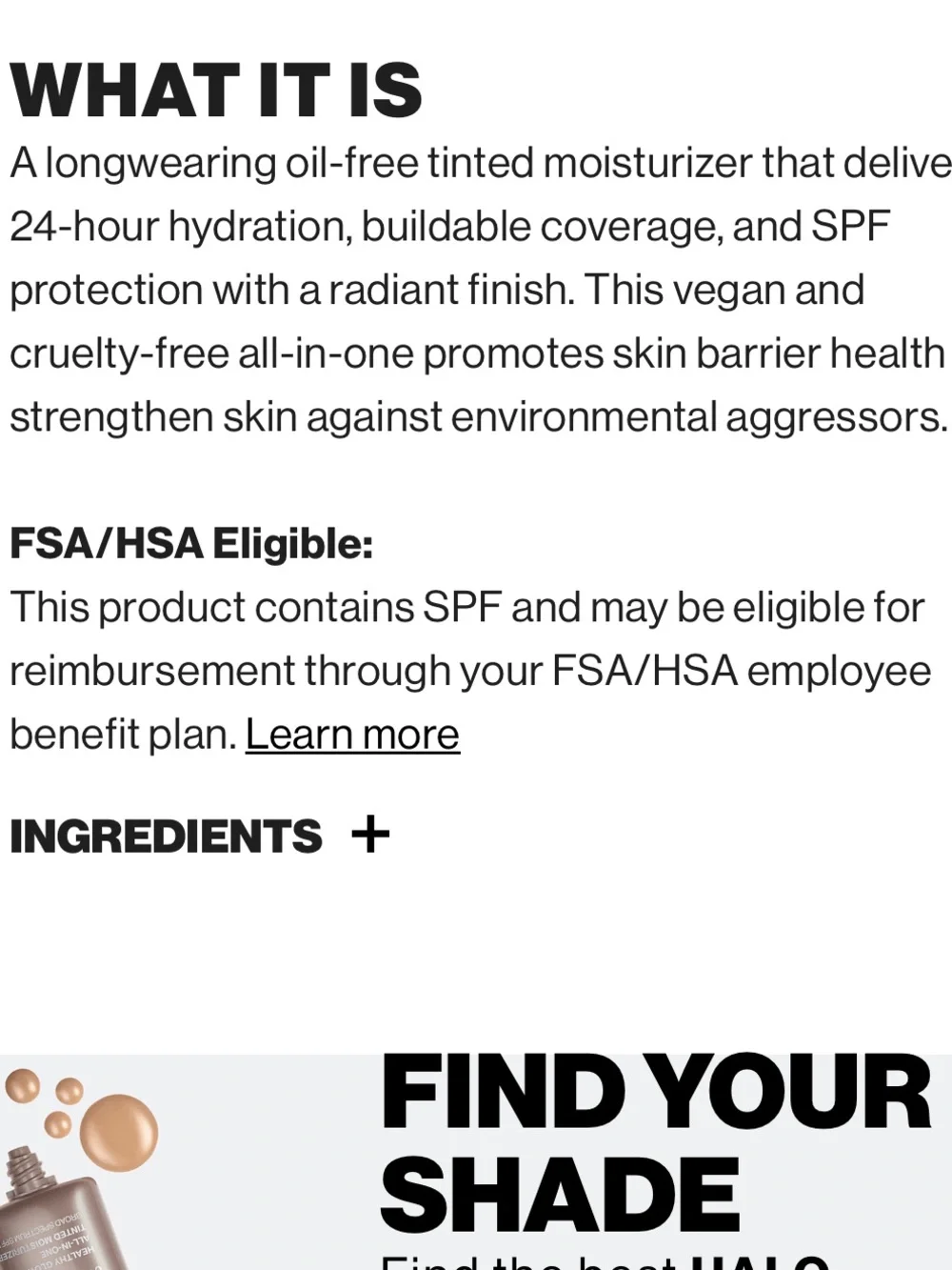 Smashbox Halo Tinted Moisturizer - Light Nude Beige